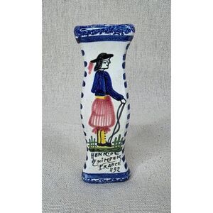 Vintage Henriot Quimper Faience Knife Rest – Hand-Painted Breton Figure – France